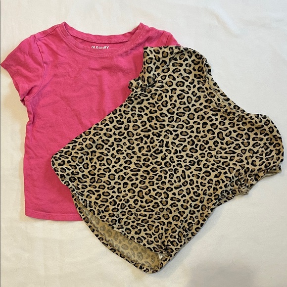 Old Navy Other - Old Navy Pink and Leopard Short Sleeve Tees